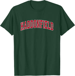 Haddonfield New Jersey NJ Vintage Sports Design Red Design T-Shirt - T-Shirt | Forest