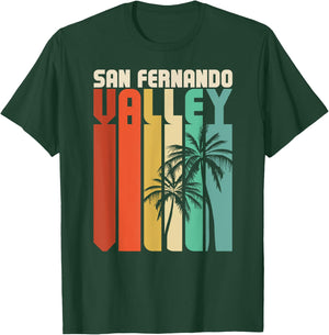 San Fernando Valley SFV California Van Nuys 818 Retro Palm T-Shirt - T-Shirt | Forest