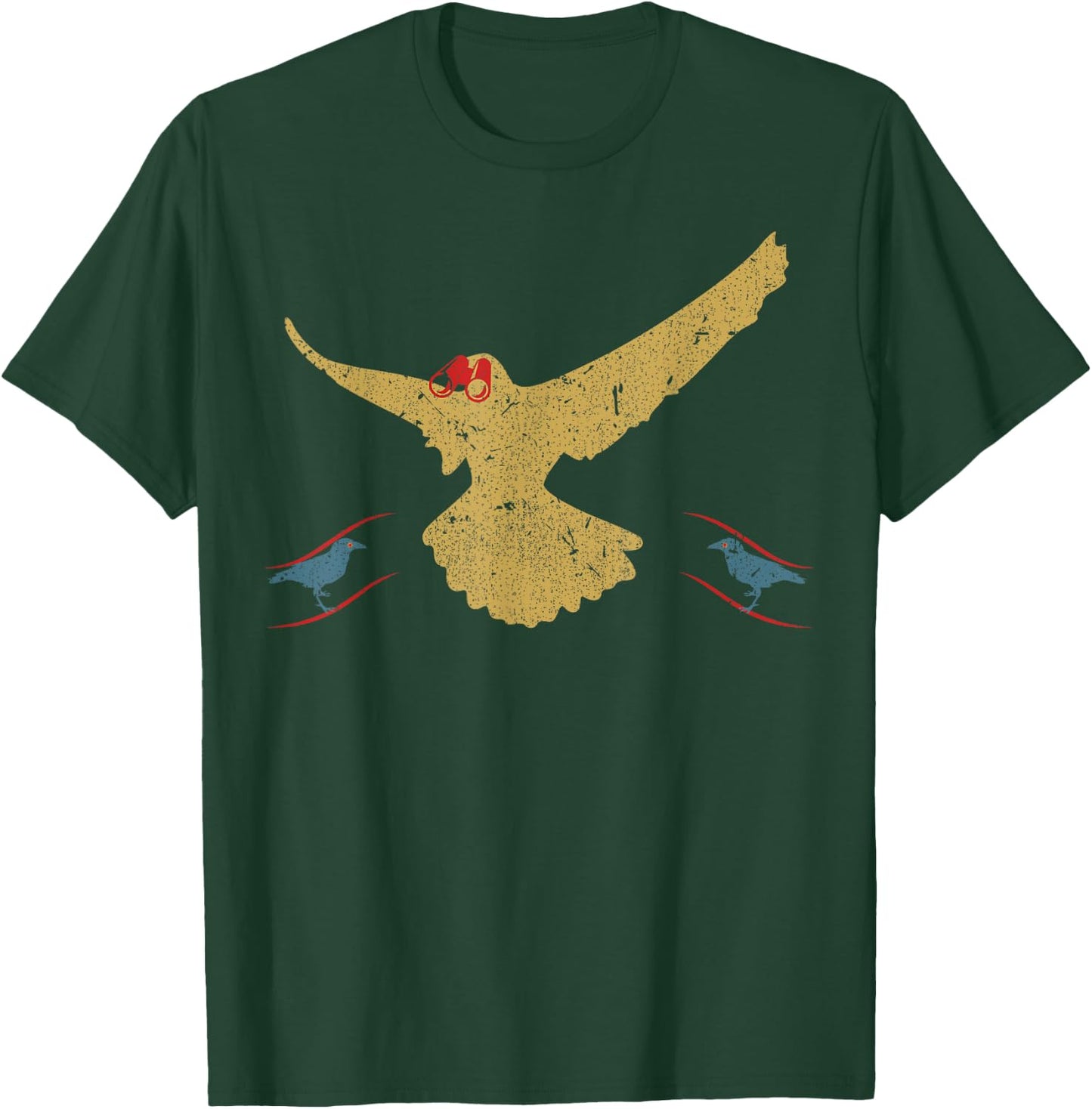 Birds Vintage Funny Birdwatching Birding Retro Bird Watching T-Shirt - T-Shirt | Forest