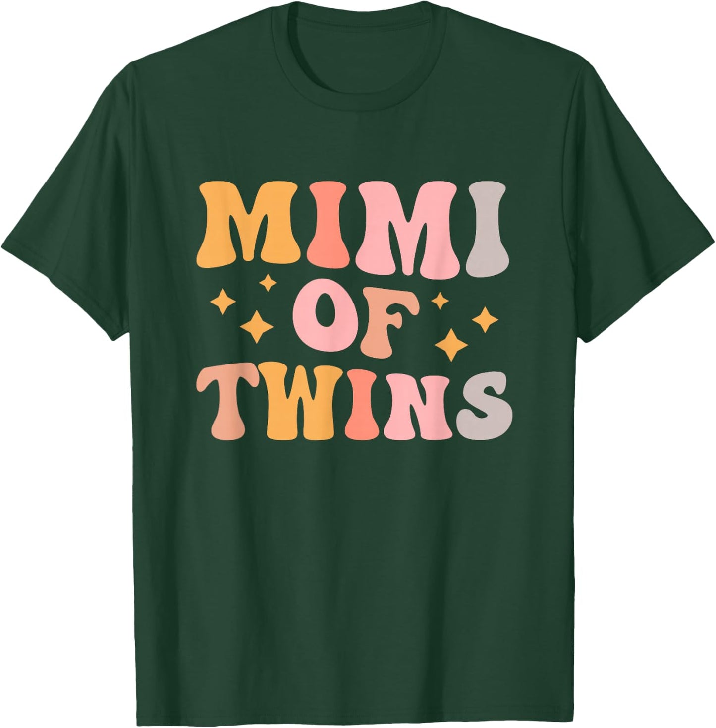 Mimi Of Twins Groovy Twin Mimi Grandma T-Shirt - T-Shirt | Forest