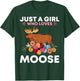 Funny Moose Girls Antler Alces Elk Forest Animal T-Shirt - T-Shirt | Forest