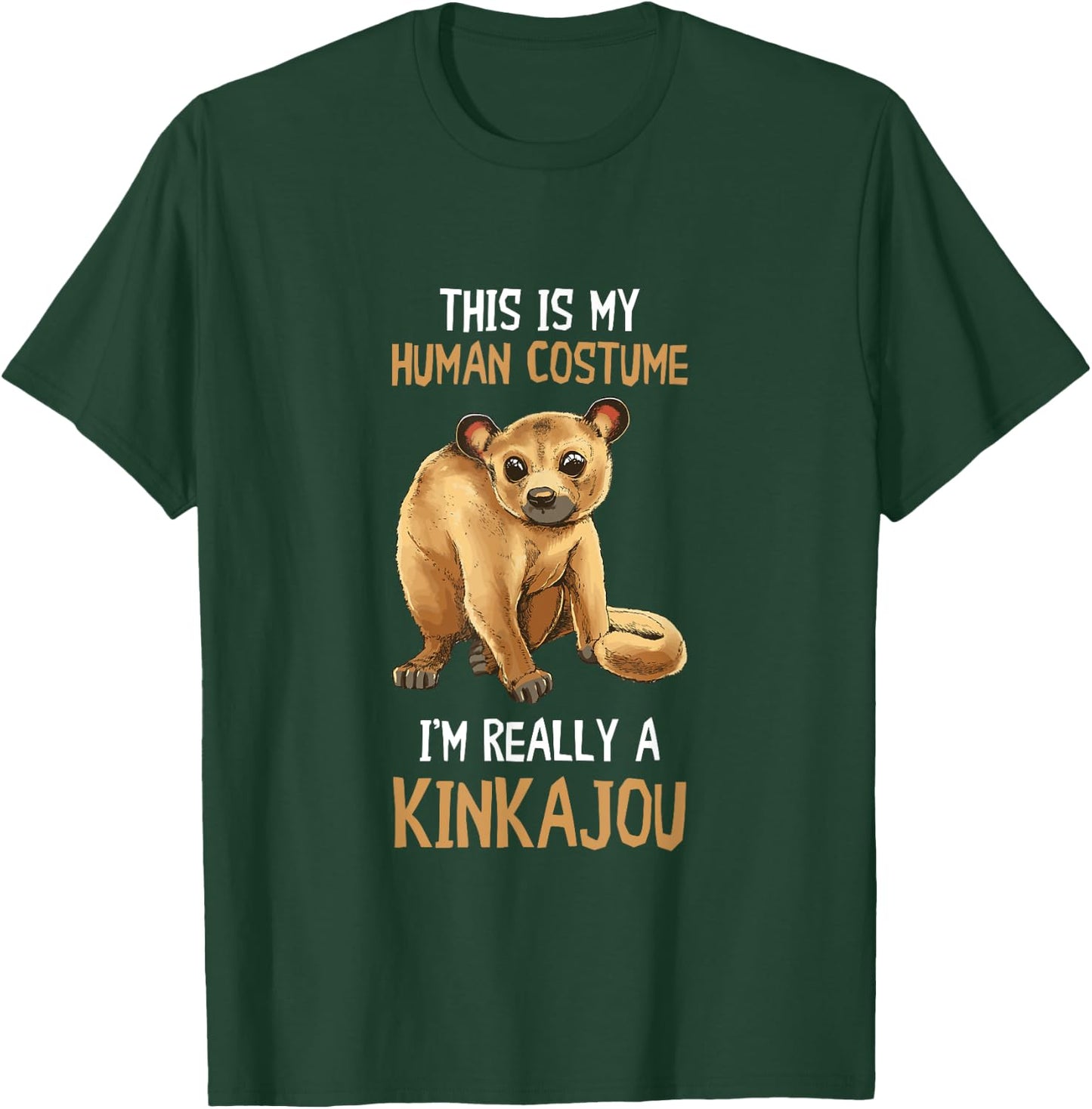 Kinkajou Human Costume Night Ape Animal Kinkajou Lover T-Shirt - T-Shirt | Forest