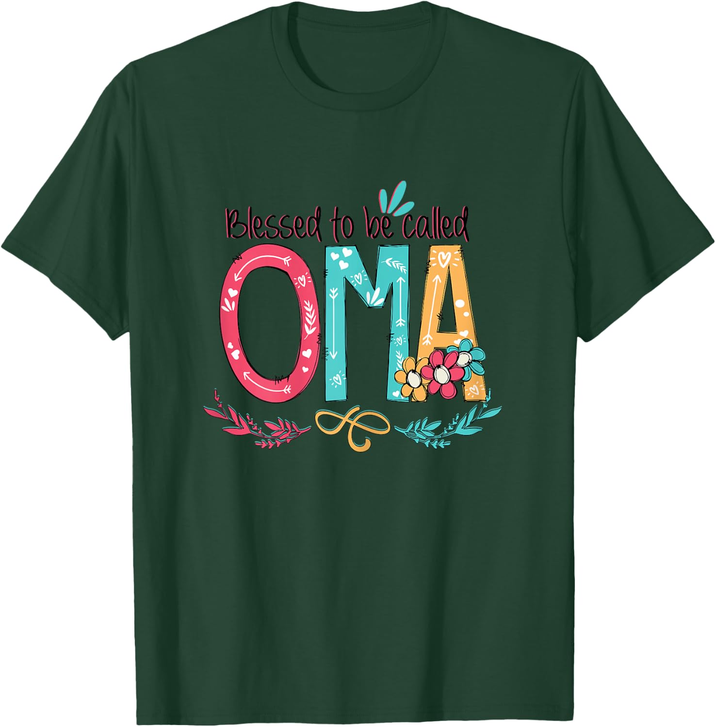 Blessed to be called Oma Colorful gifts-Grandma T-Shirt - T-Shirt | Forest