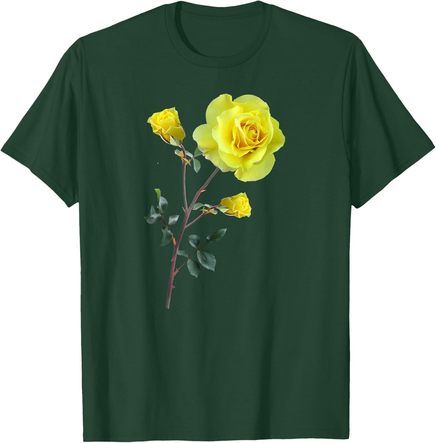 Yellow Rose Botanical Shirt T-Shirt - T-Shirt | Forest