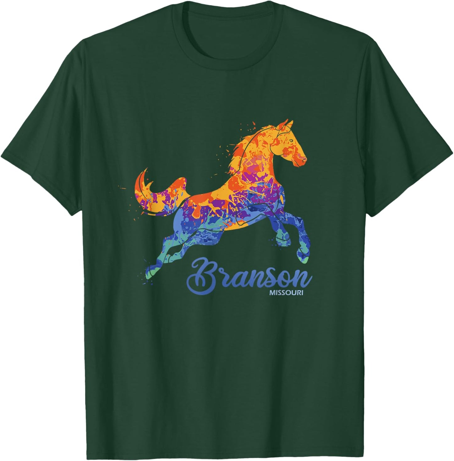 Branson Missouri Horse Vacation Souvenir T-Shirt - T-Shirt | Forest