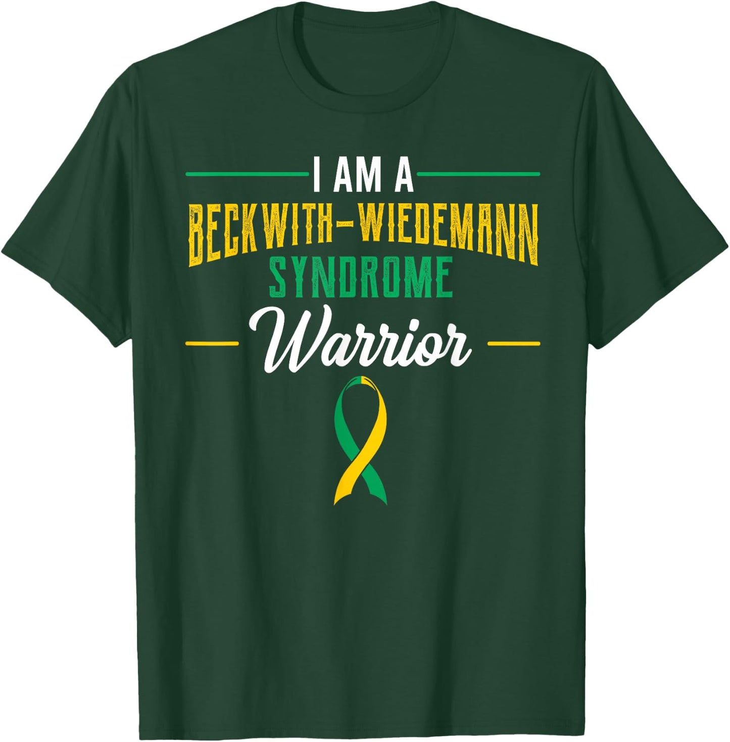 Beckwith–Wiedemann Syndrome Awareness Ribbon BWS Warrior T-Shirt - T-Shirt | Forest