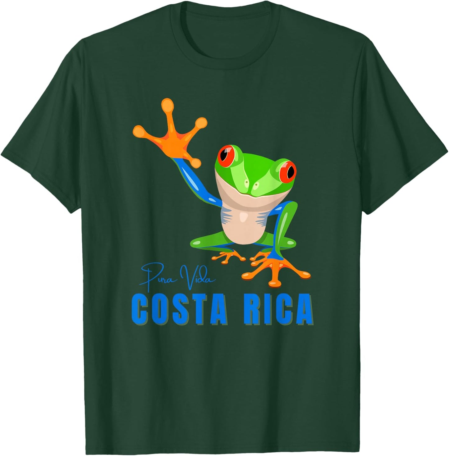 Costa Rica Pura Vida Tree Frog Souvenir T-Shirt - T-Shirt | Forest