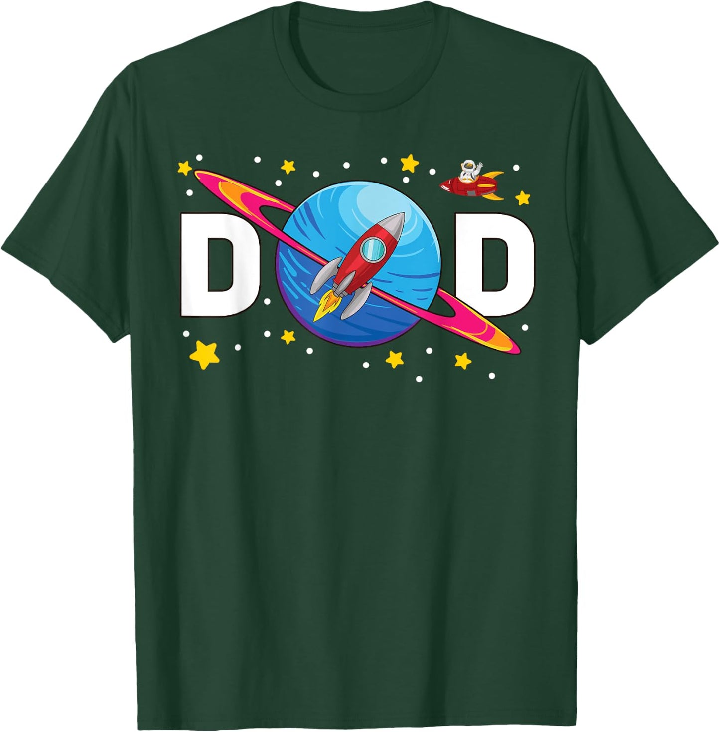 Dad Outer Space Birthday Crew Space Themed Birthday Party T-Shirt - T-Shirt | Forest