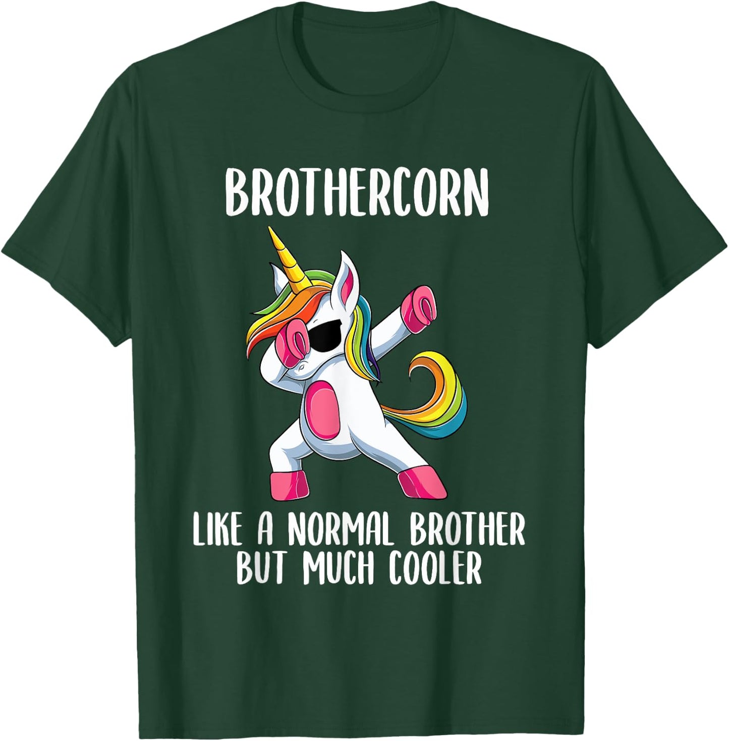 Unicorn Brother Girl Birthday Party Apparel BrotherCorn Cute T-Shirt - T-Shirt | Forest