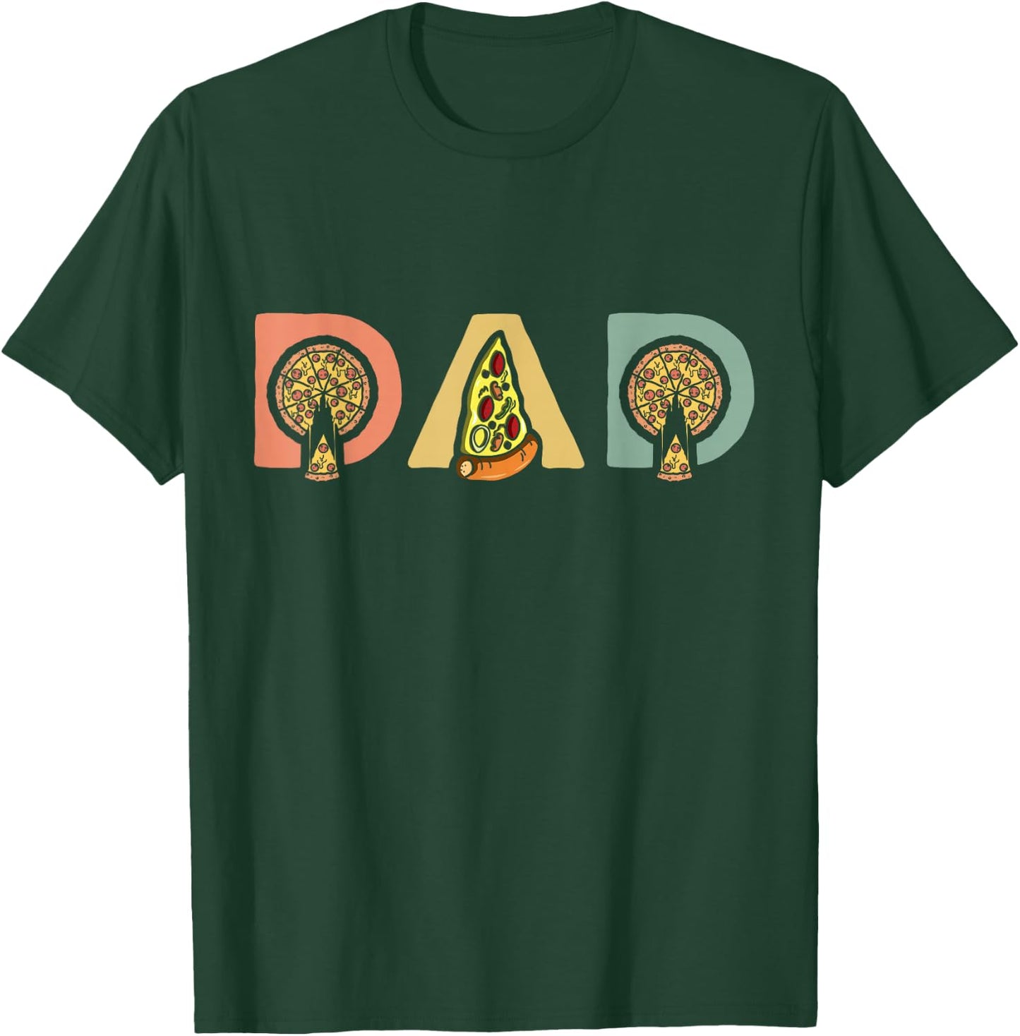 Pizza Eater Fatherhood Parenting Daddy Fathers Day T-Shirt - T-Shirt | Forest