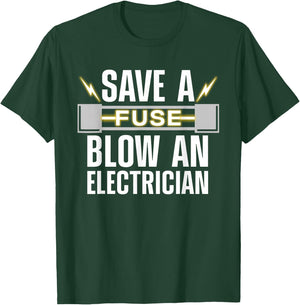 Funny Electrician Art Men Women Electrical Fuse Engineers Small T-Shirt - T-Shirt | Forest