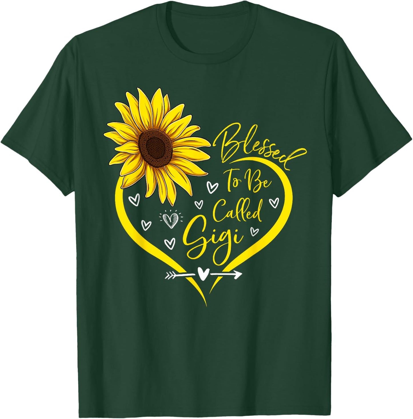 Blessed To Be Called Gigi Cute Grandma Mother's Day Heart T-Shirt - T-Shirt | Forest