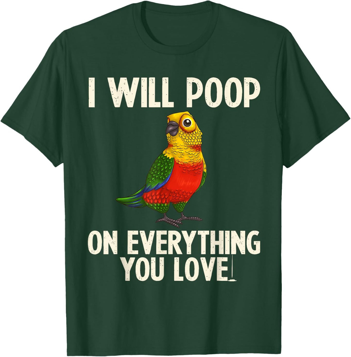 Funny Jenday Conure Design Parrot Lovers Men Women Pet Birds T-Shirt - T-Shirt | Forest