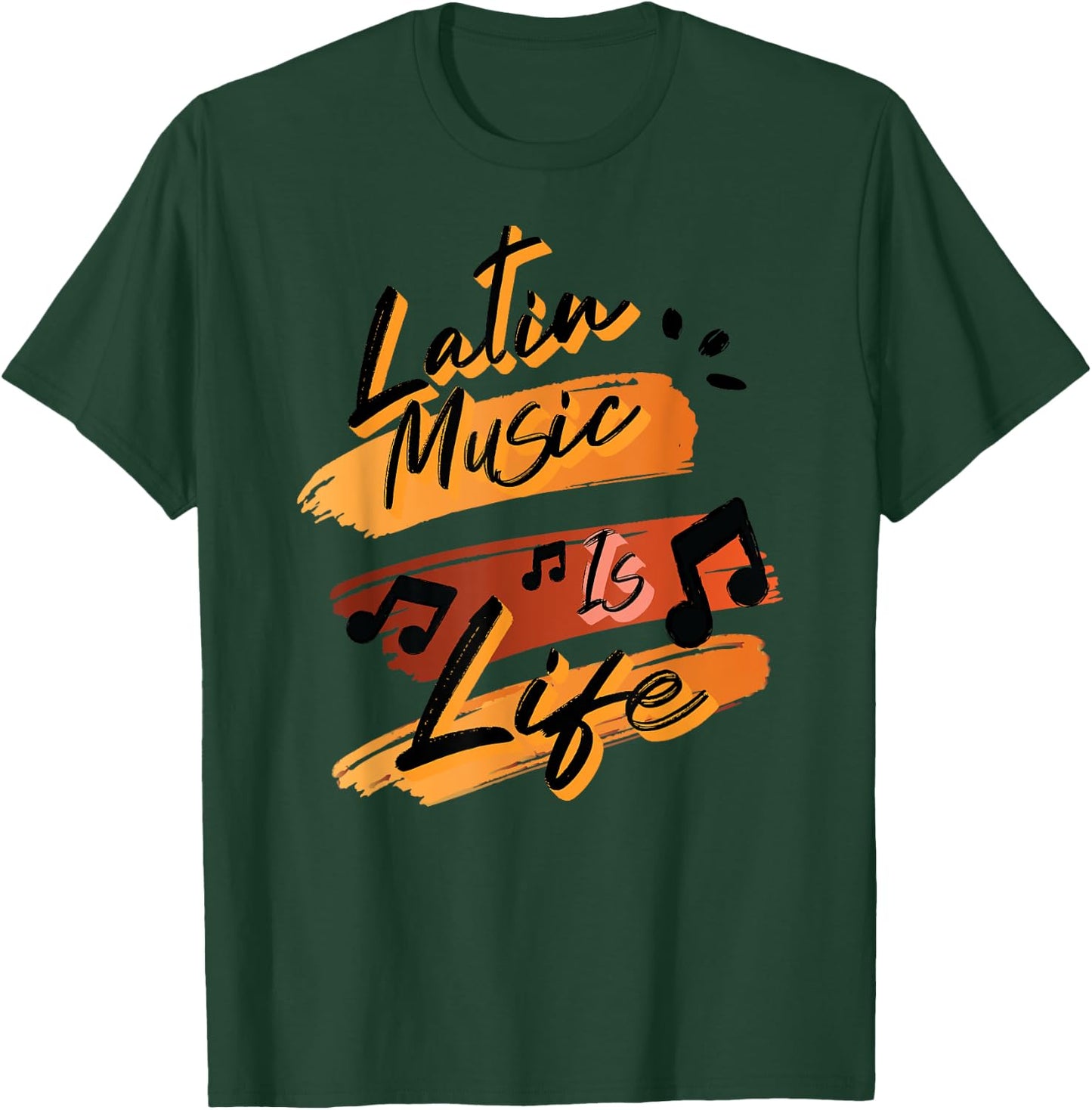 Cool Music Is Life Love Latin Music T-Shirt - T-Shirt | Forest