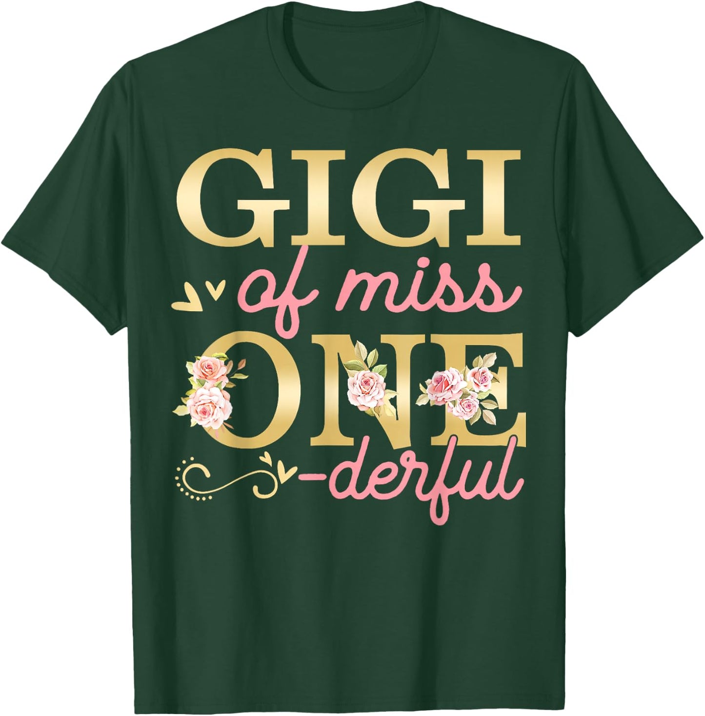 Gigi Of Little Miss Onederful 1st Birthday Family Party T-Shirt - T-Shirt | Forest