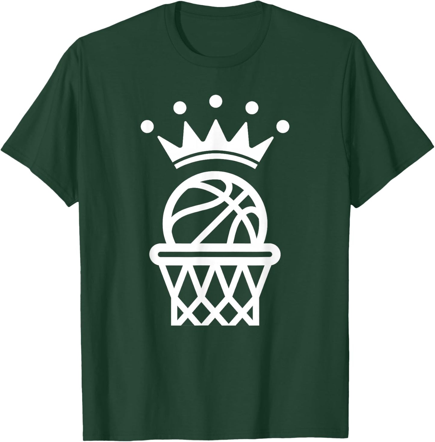 King Crown Basketball Player Funny For Coach Fan T-Shirt - T-Shirt | Forest