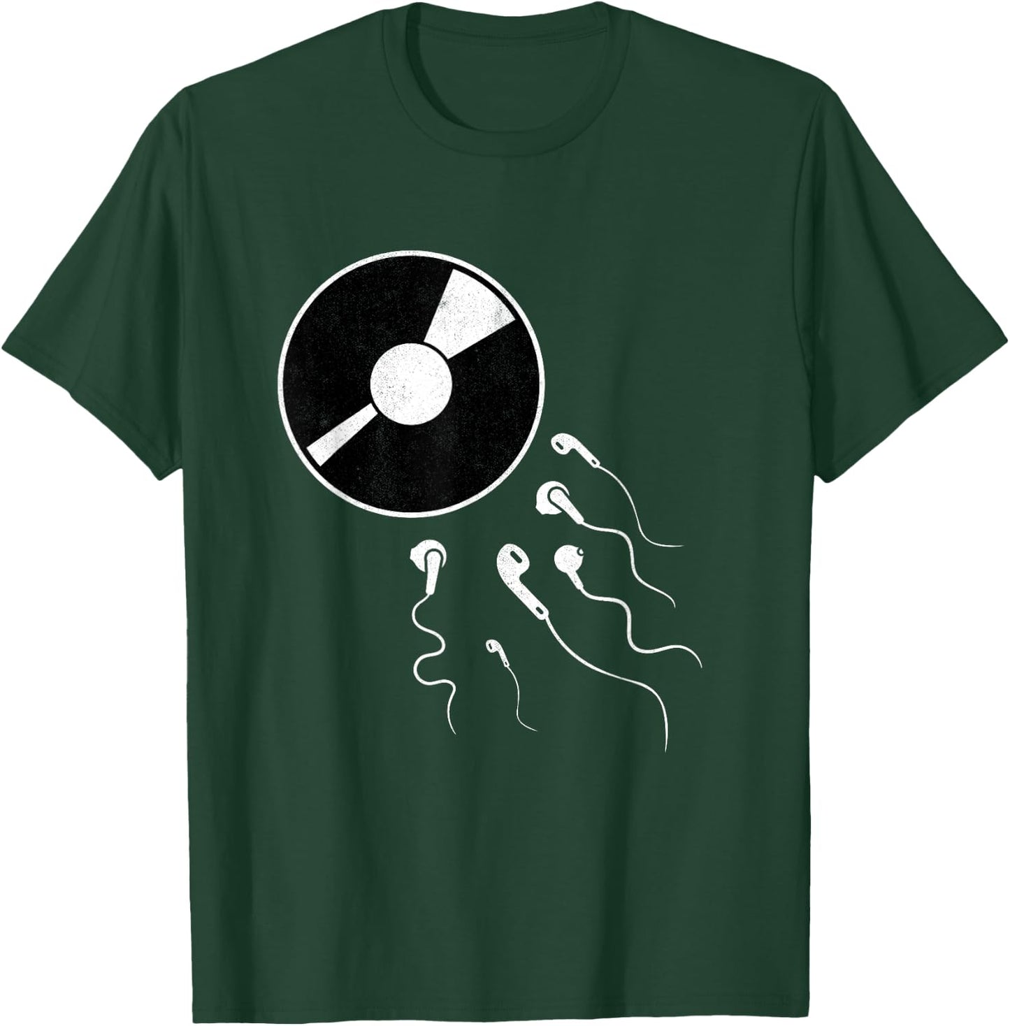 I Love Vinyl Records Funny Headphone LP Collector DJ T-Shirt - T-Shirt | Forest