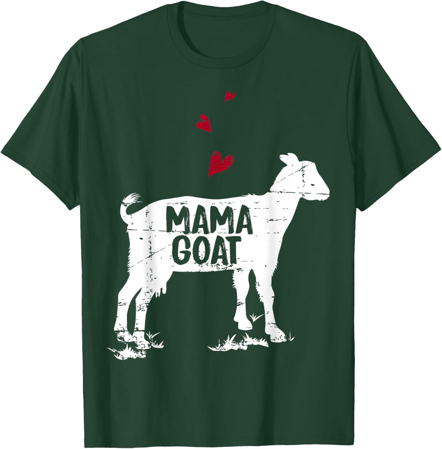 Mama Goat design Farmer Goat Lover Gift T-Shirt - T-Shirt | Forest