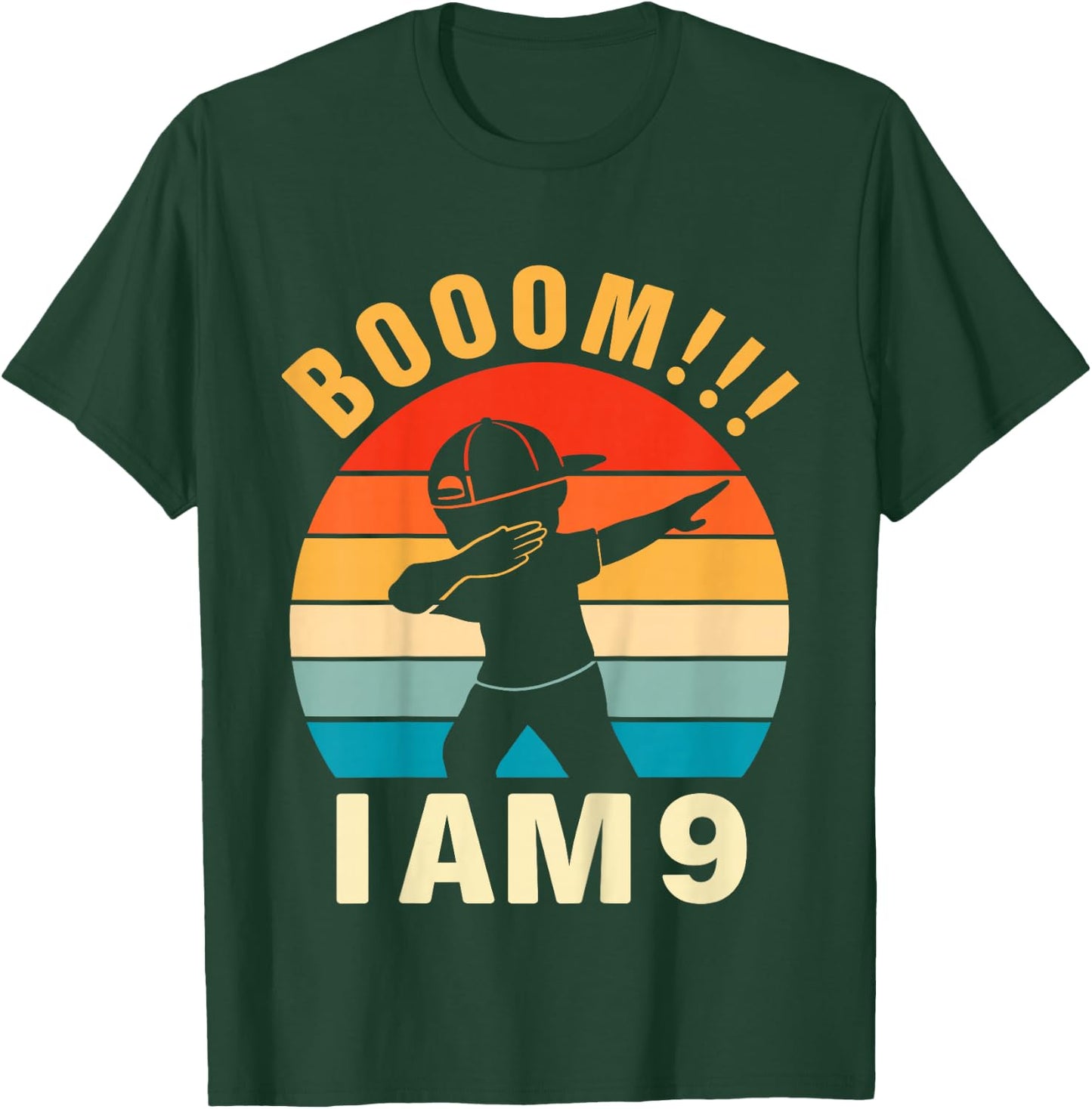 Kids Dabbing Birthday Shirt 9 Years Old 9th Birthday Outfit Boys T-Shirt - T-Shirt | Forest