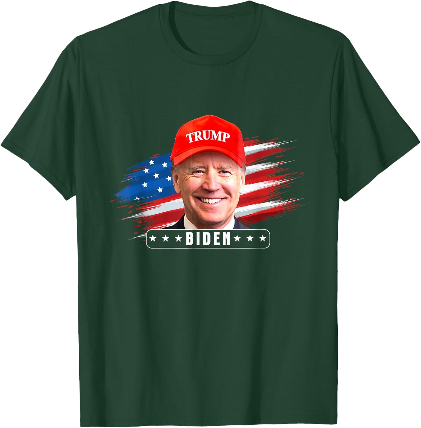 Funny Joe Biden Wearing Hat Trump T-Shirt - T-Shirt | Forest