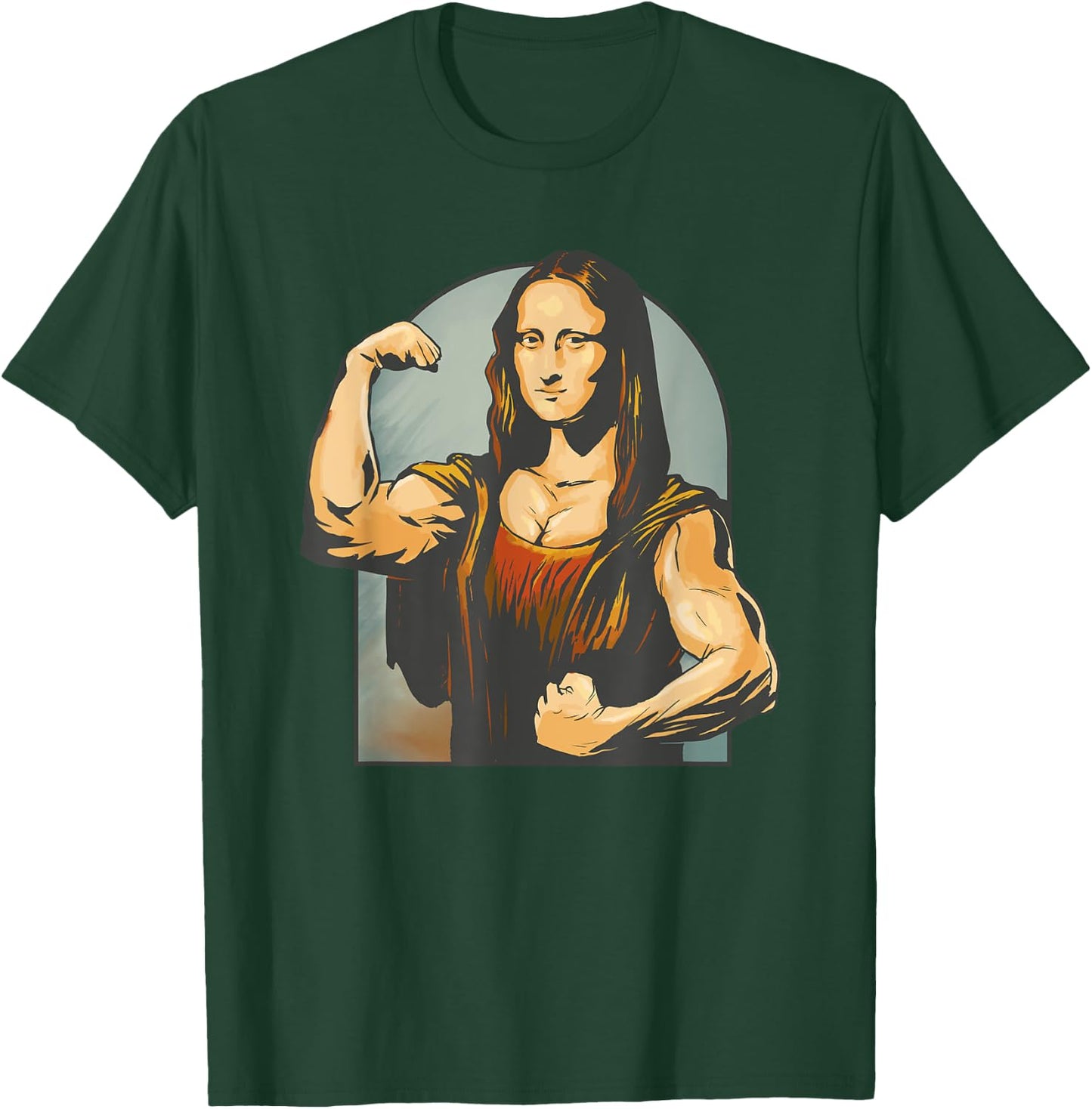 Lifting Mona Lisa Fitness Bodybuilding T-Shirt - T-Shirt | Forest