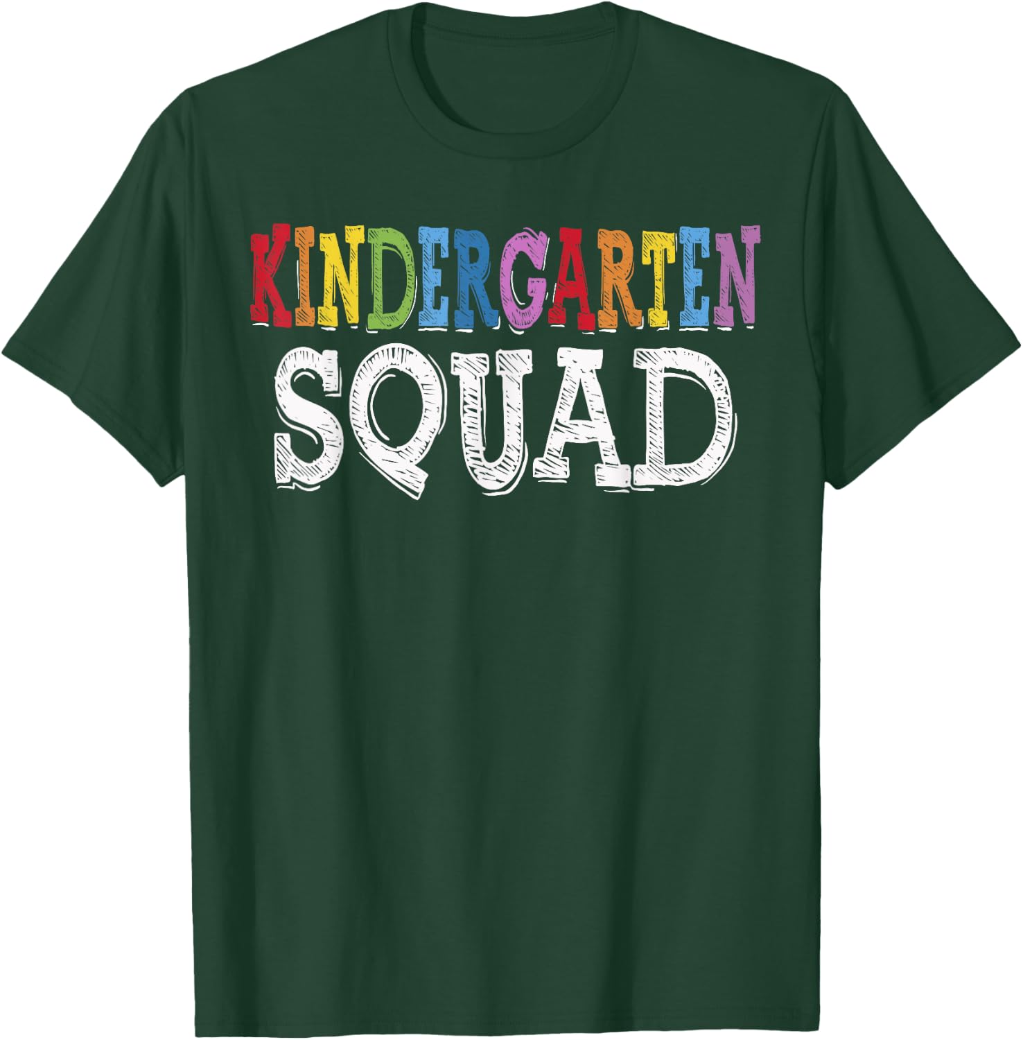 Cool Kindergarten Squad Fun Kids Student Back To School T-Shirt - T-Shirt | Forest
