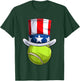 Men Women American Flag Tennis Shirt, 4th Of July Kids Boys T-Shirt - T-Shirt | Forest