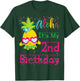 Aloha It's My 2nd Birthday Hawaii Baby Girl Sunglasses Fruit T-Shirt - T-Shirt | Forest