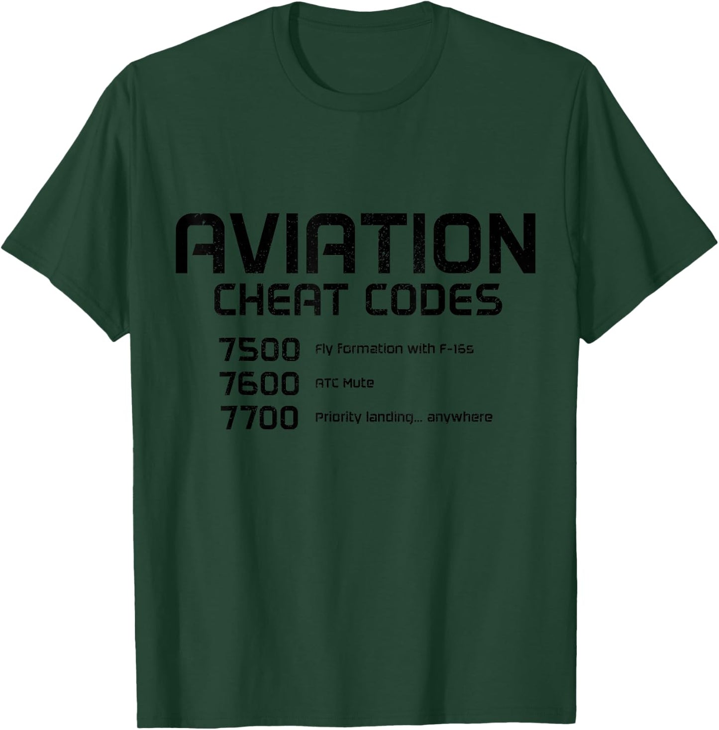 Pilot Aviation Codes Aeroplane Funny Pilot T-Shirt - T-Shirt | Forest