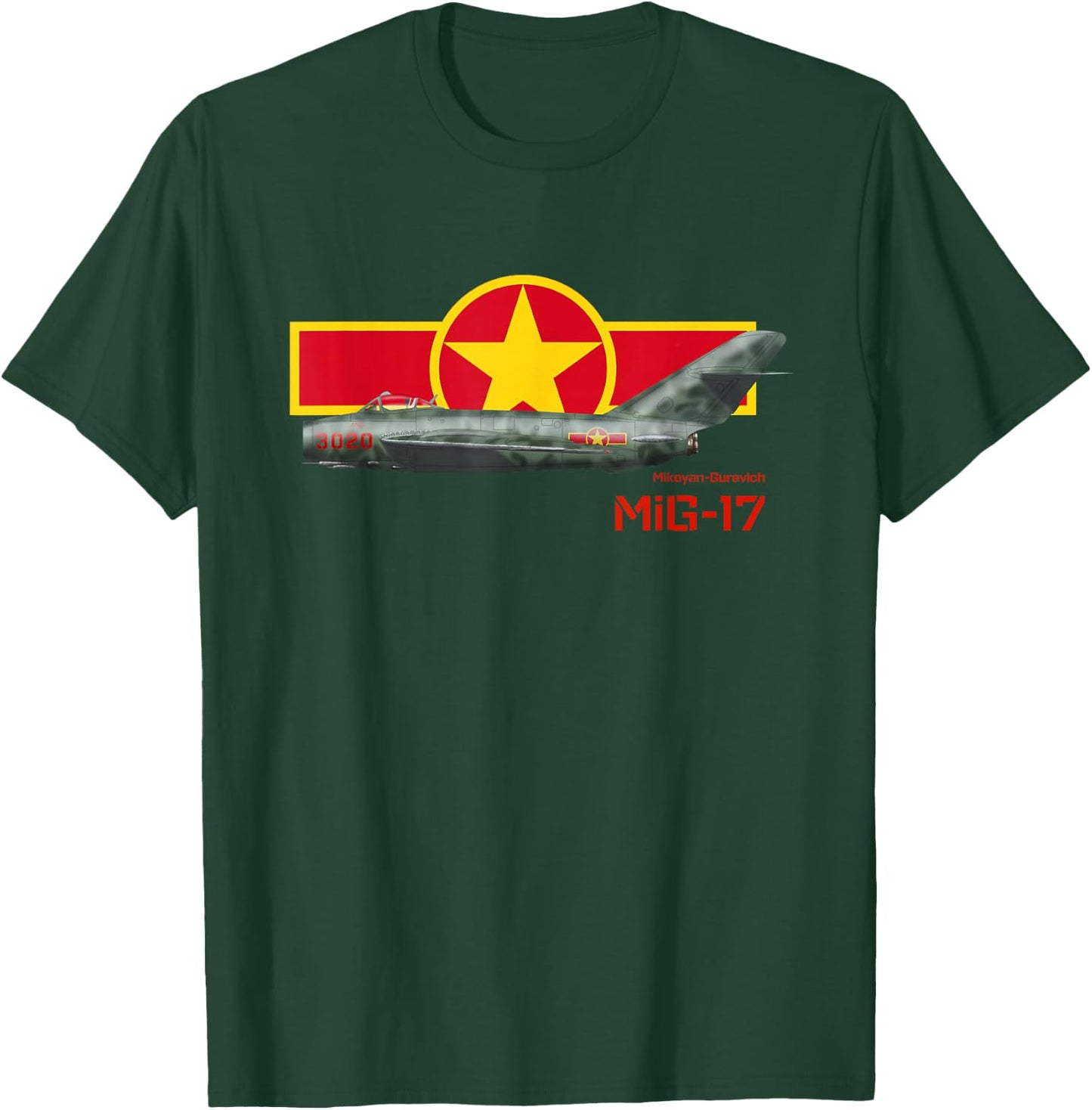 Bear Cave Designs MiG-17 (North Vietnam) T-Shirt - T-Shirt | Forest
