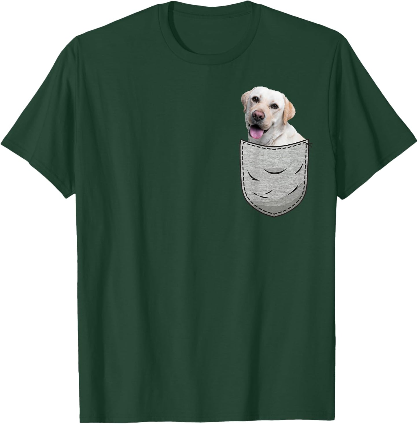 Labbi Labrador Retriever Chest Bag Pocket Dog Owners Men Women Kids T-Shirt - T-Shirt | Forest