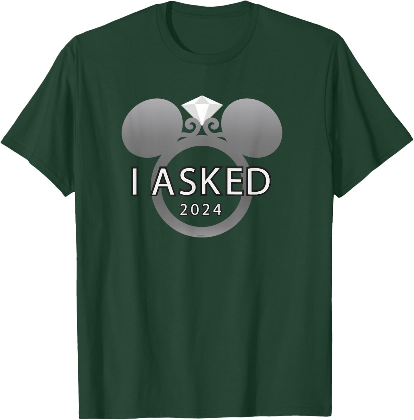 Disney I Asked 2024 Engagement Ring Proposal Mickey T-Shirt - T-Shirt | Forest