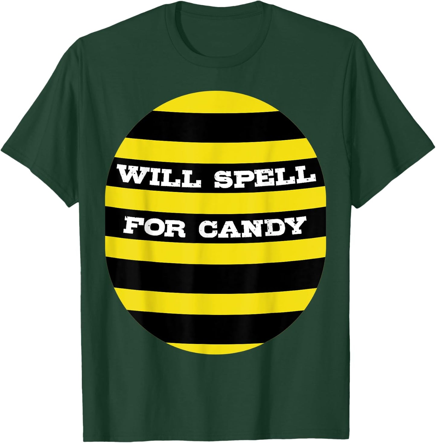 Kids Spelling Bee Halloween Costume "Will Spell For Candy" T-Shirt - T-Shirt | Forest