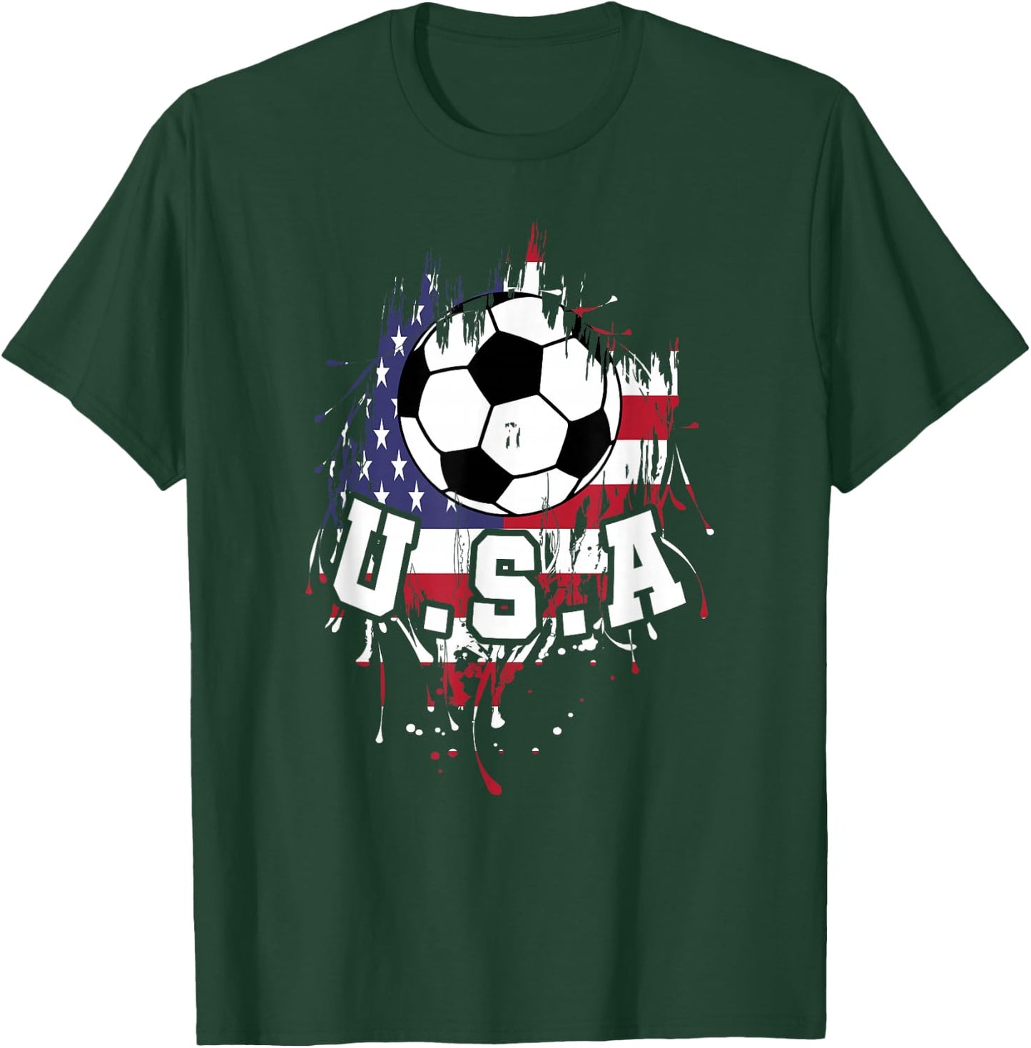 United States Soccer American Football USA Futbol T-Shirt - T-Shirt | Forest