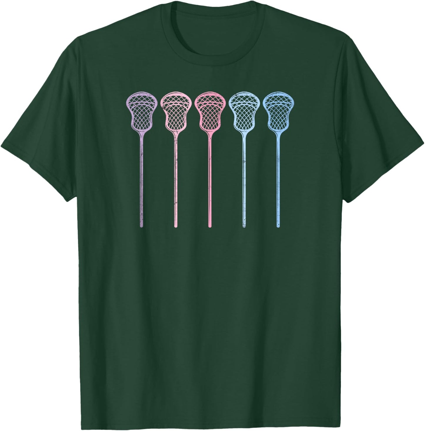 Lacrosse Lacrosse Sticks woman girls retro T-Shirt - T-Shirt | Forest
