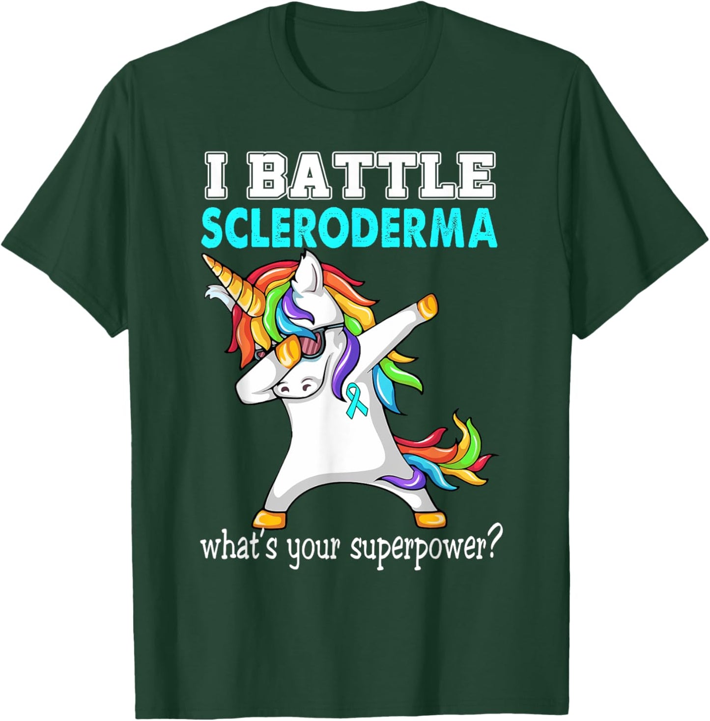 Unicorn I Battle Scleroderma Awareness T-Shirt - T-Shirt | Forest
