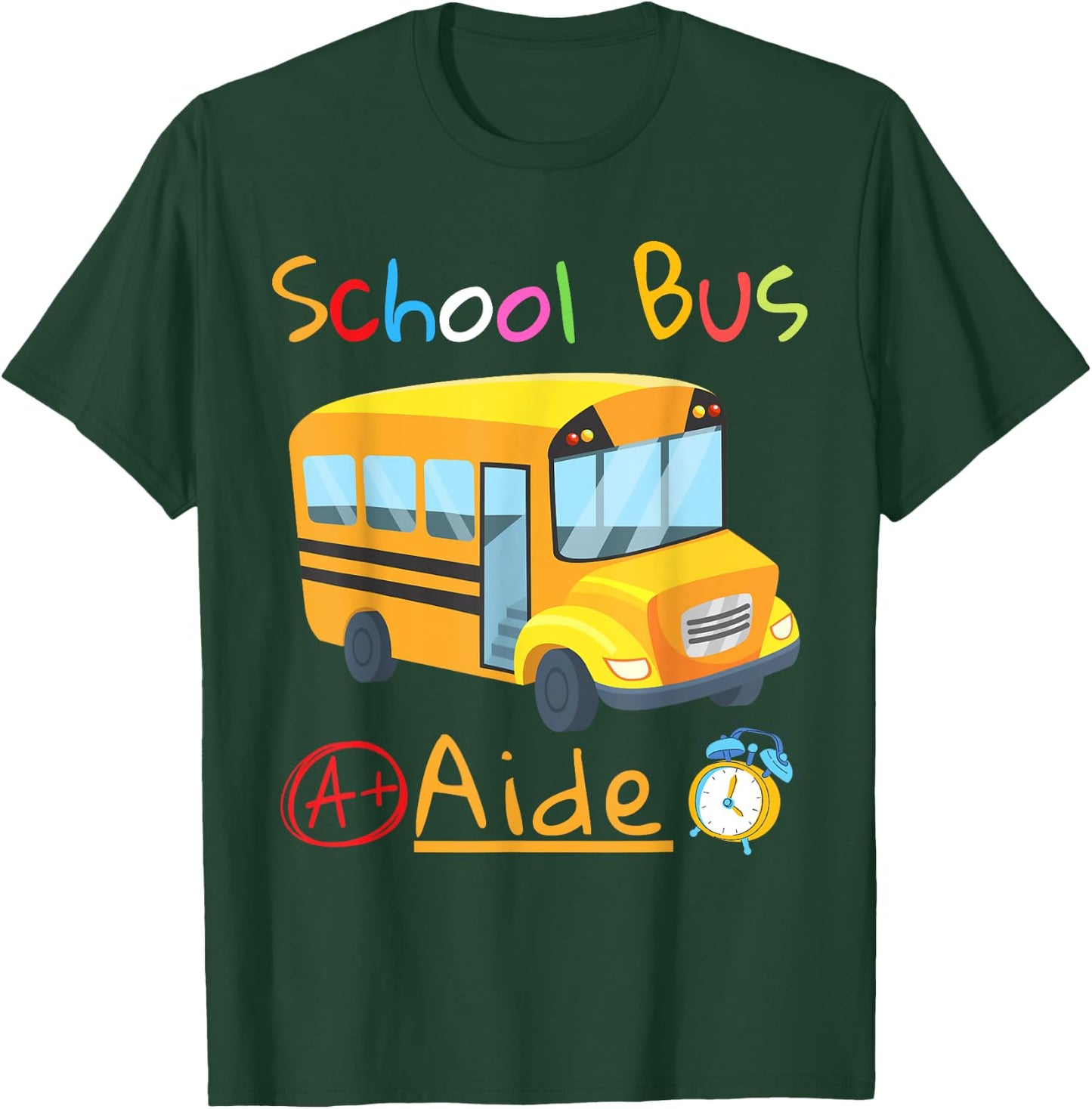 School Bus Aide Squad Back to School Matching Group T-Shirt - T-Shirt | Forest
