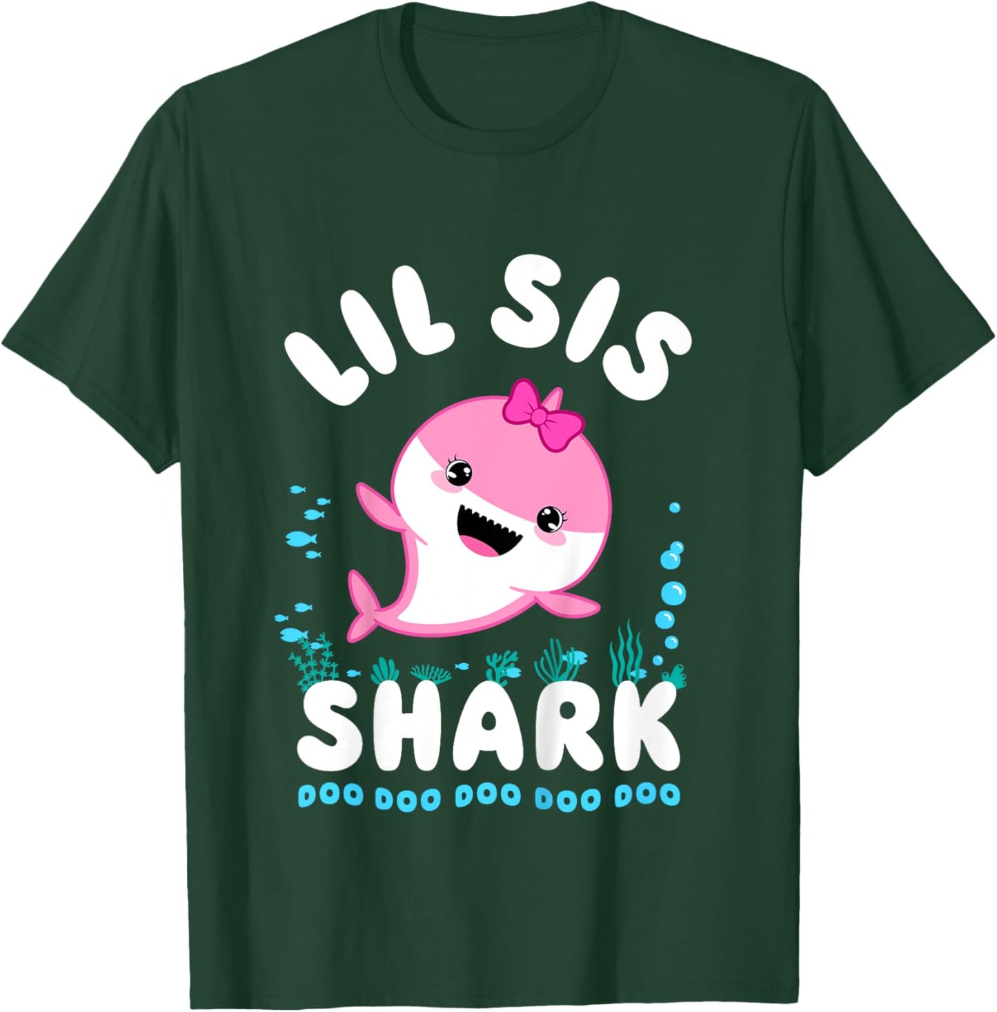 Lil Sis Shark Little Sister Kawaii T-Shirt - T-Shirt | Forest