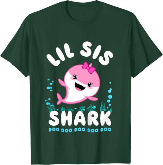 Lil Sis Shark Little Sister Kawaii T-Shirt - T-Shirt | Forest