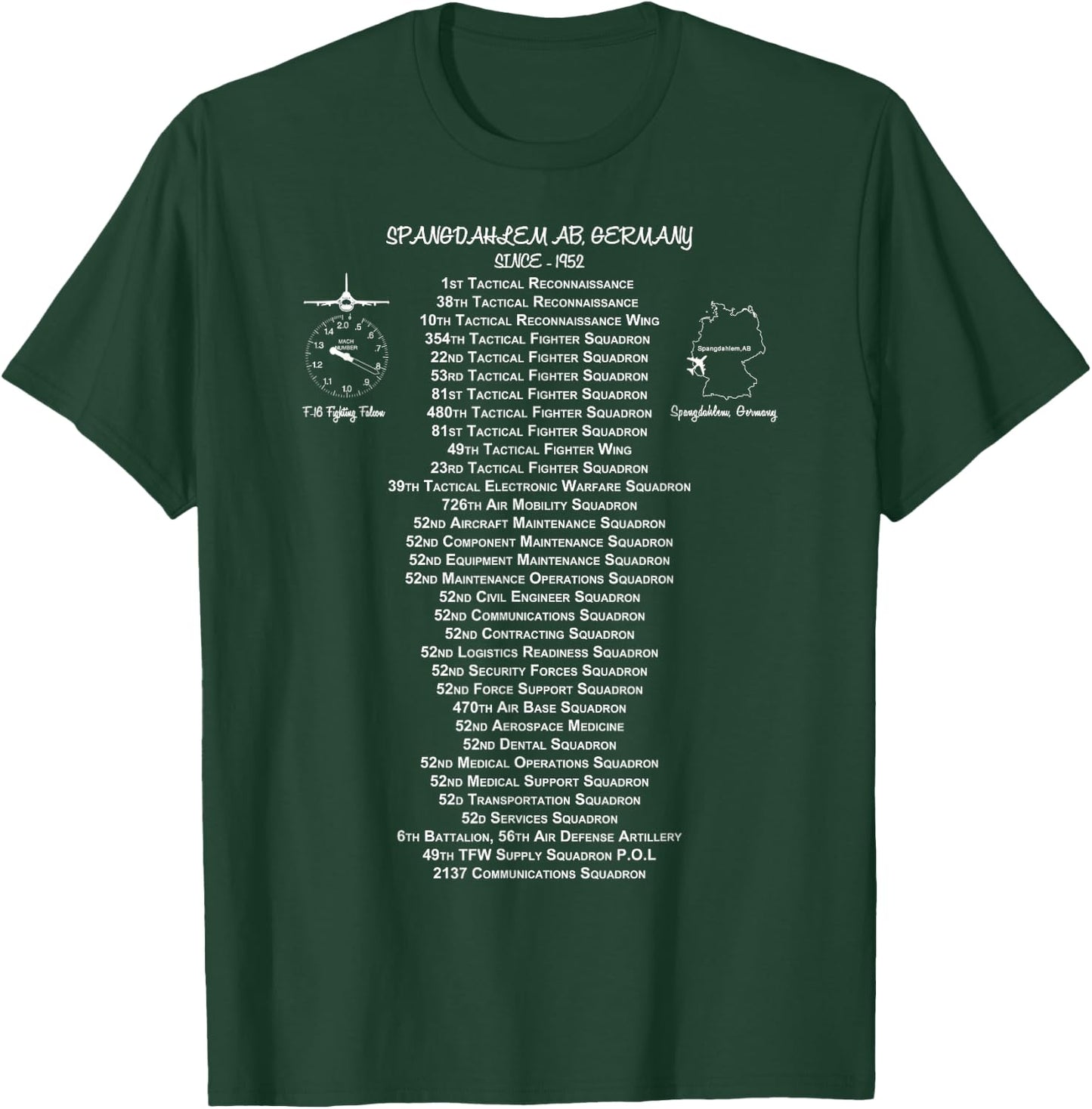 Spangdahlem Air Force Base Spangdahlem Germany T-Shirt - T-Shirt | Forest