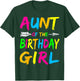 Aunt of the Birthday Girl Retro 80's Party Shirt T-Shirt - T-Shirt | Forest