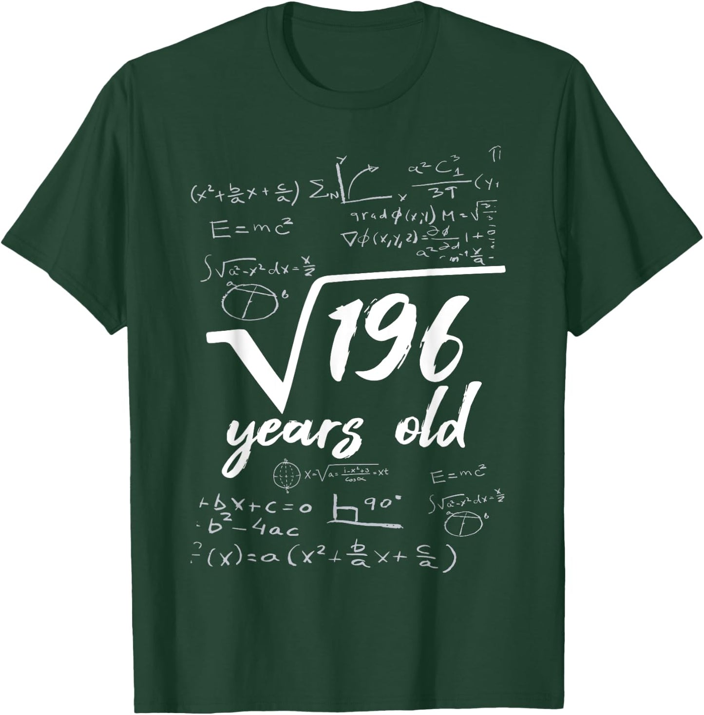 Square Root 196 = 14 Years Old - Birthday Gift T-Shirt - T-Shirt | Forest