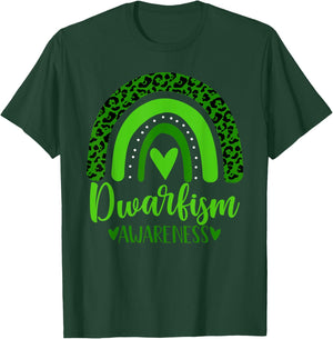 we wear Green rainbow awsewome for Dwarfism Awareness T-Shirt - T-Shirt | Forest