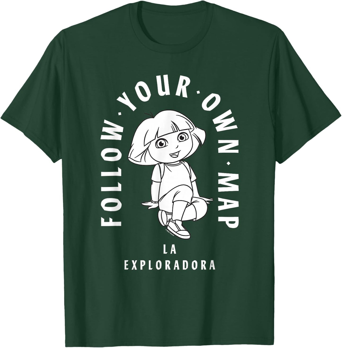 Dora The Explorer Follow Your Own Map T-Shirt - T-Shirt | Forest