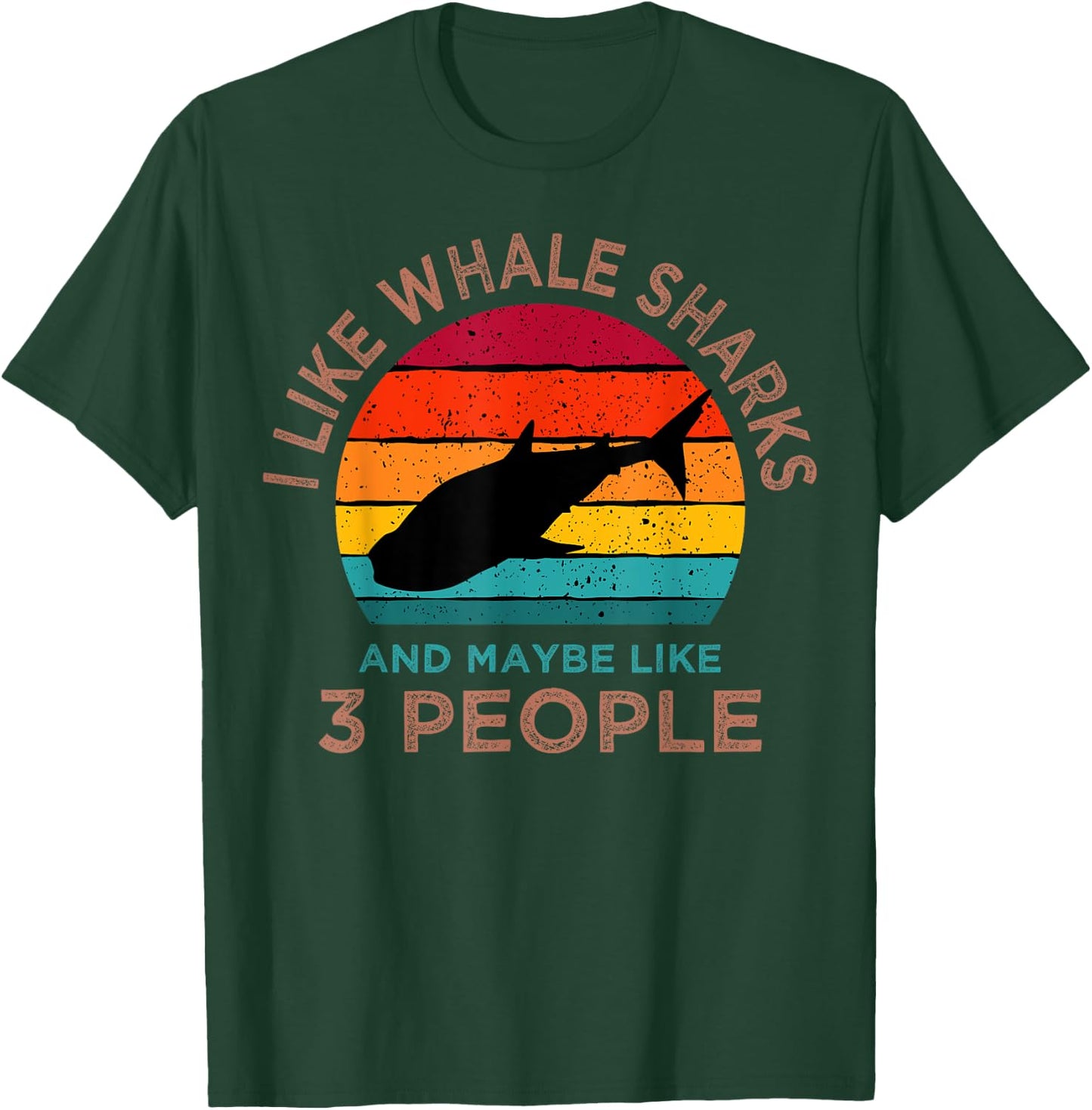 Whale Shark Lover Retro Largest Fish Colossal Sea Animal T-Shirt - T-Shirt | Forest