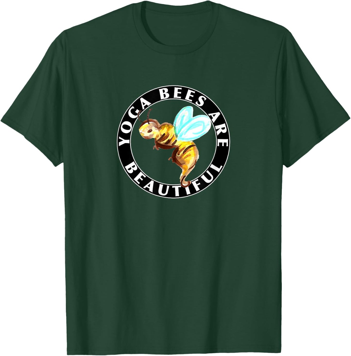 Yoga Bees logo T-Shirt - T-Shirt | Forest