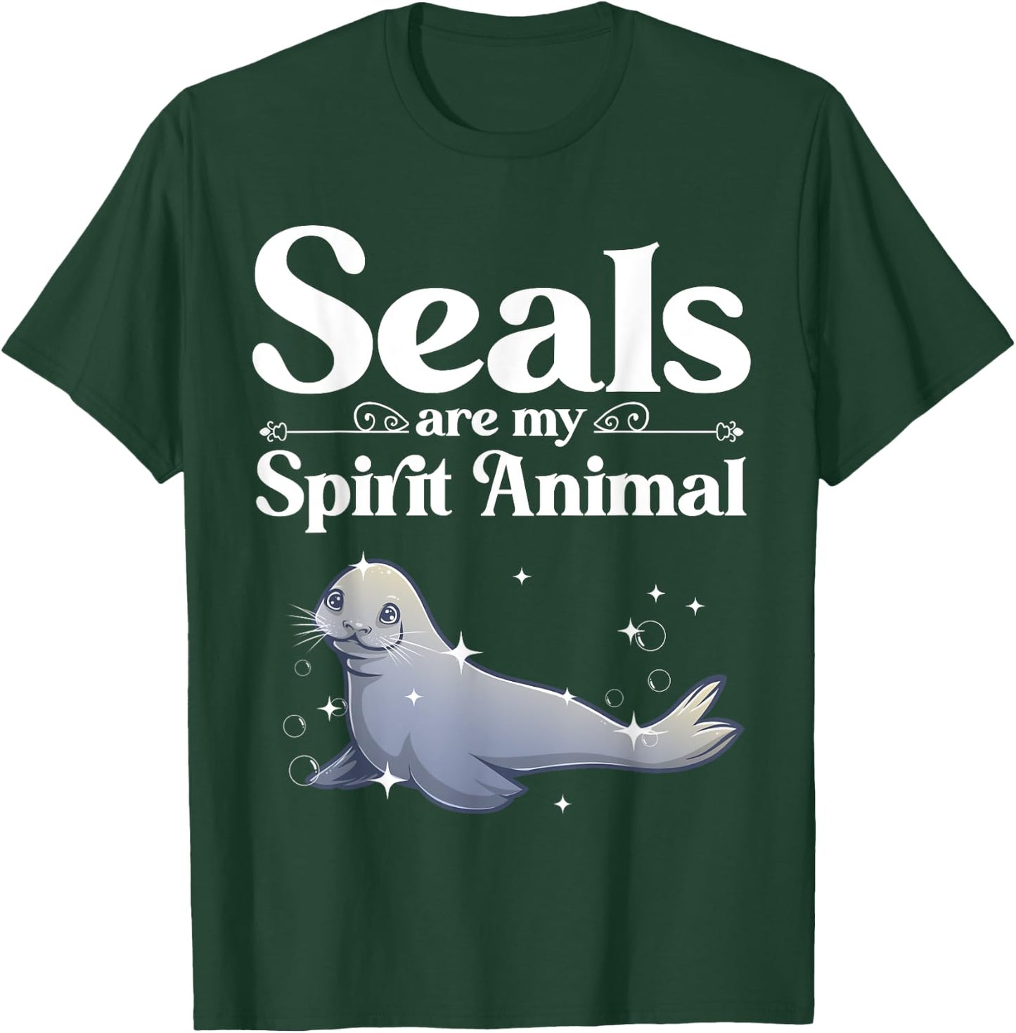 Funny Seal Designs Women Sea Animal Lovers Pinnipeds T-Shirt - T-Shirt | Forest