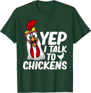 Cute Chicken Art Women Kids Chicken Farmer Lovers T-Shirt - T-Shirt | Forest