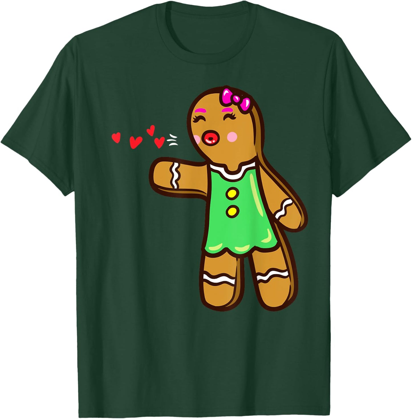 Gingerbread Cookie Matching Couple Christmas T-Shirt - T-Shirt | Forest