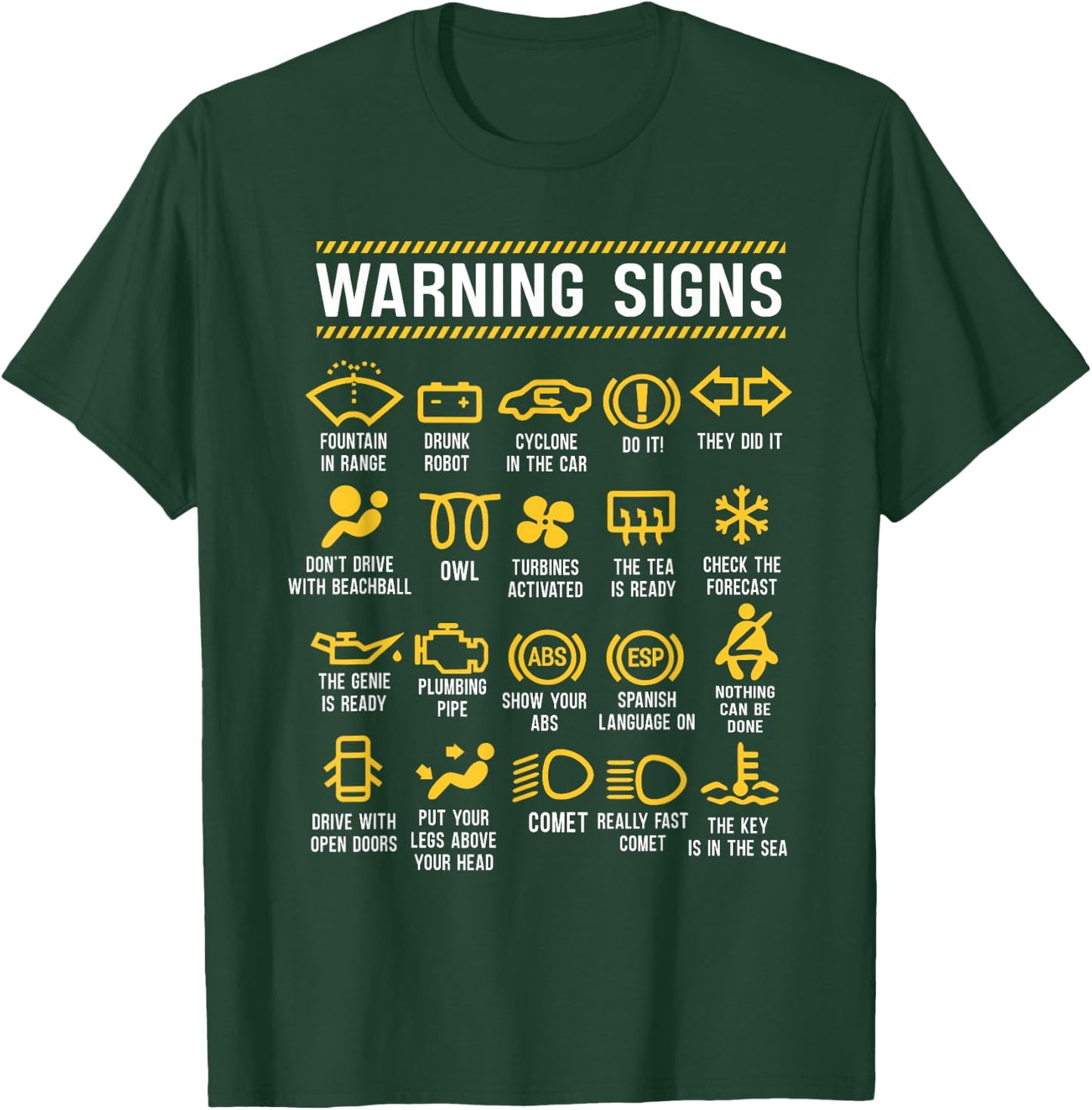 Warning Signs 101 Funny Car Mechanic T-Shirt - T-Shirt | Forest